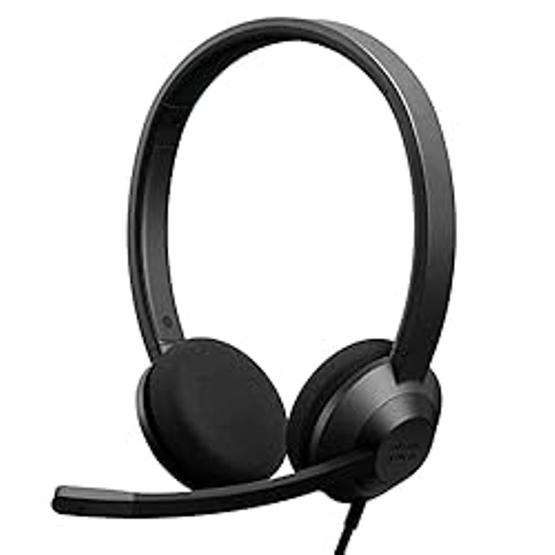 Cisco Headset 322 USB, Wired Dual On-Ear Headphones, Webex Controller with USB-A, Carbon Black, 2-Year Limited Liability Warranty...