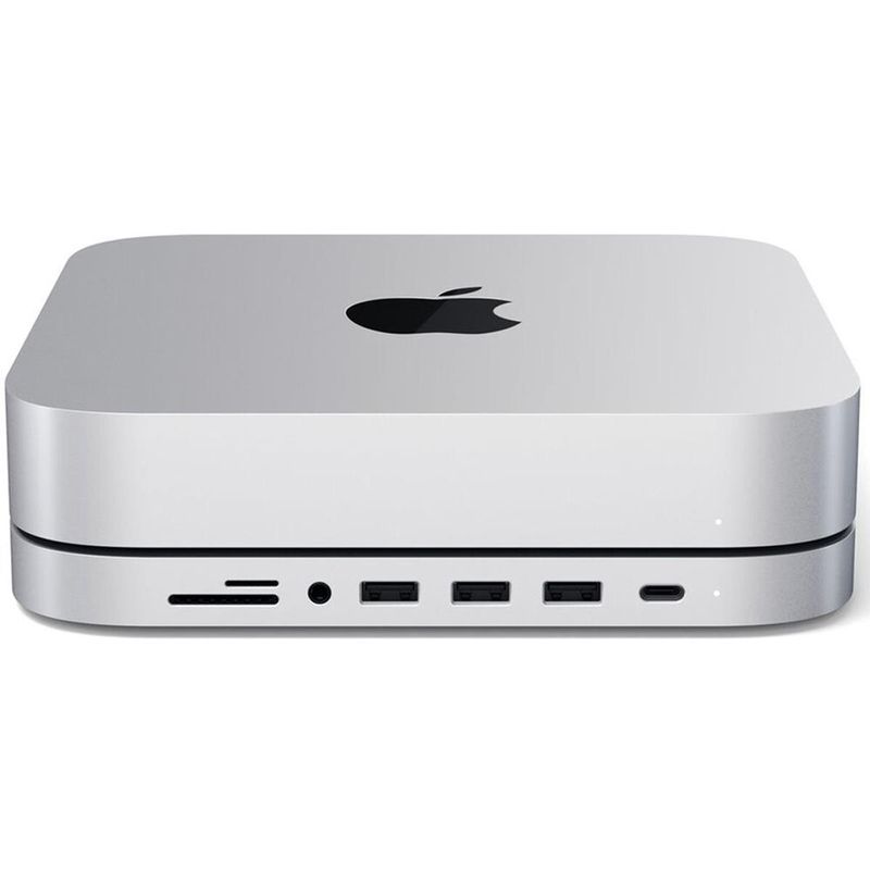 Satechi Aluminum USB Type-C Stand and Hub for Apple Mac Mini, Silver