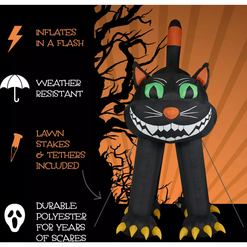 10-ft. Prelit Inflatable Black Cat