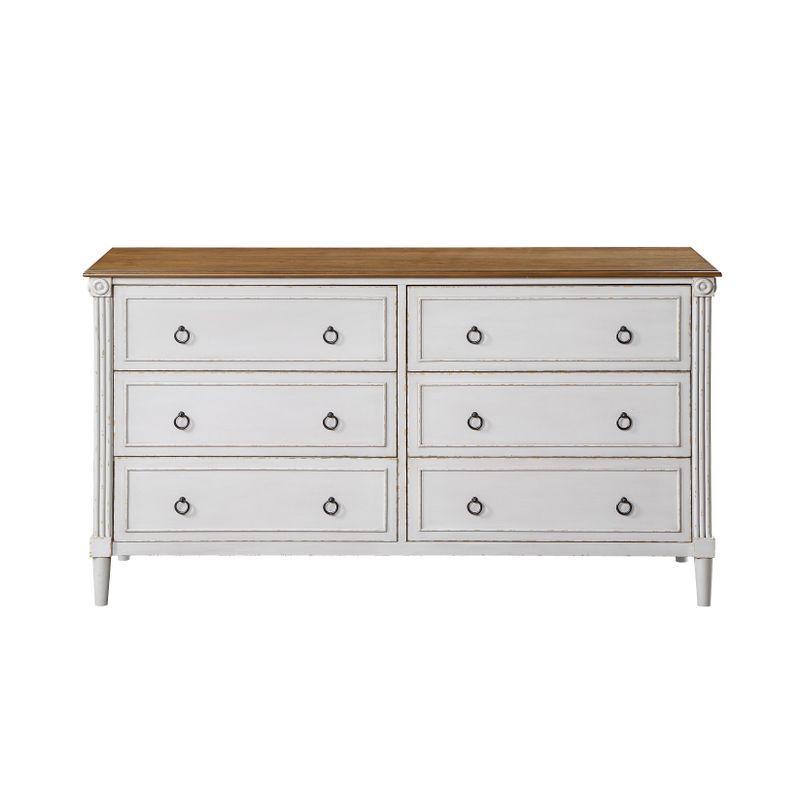 Furniture of America Joneigh Traditional 6-drawer Double Dresser - Antique Grey