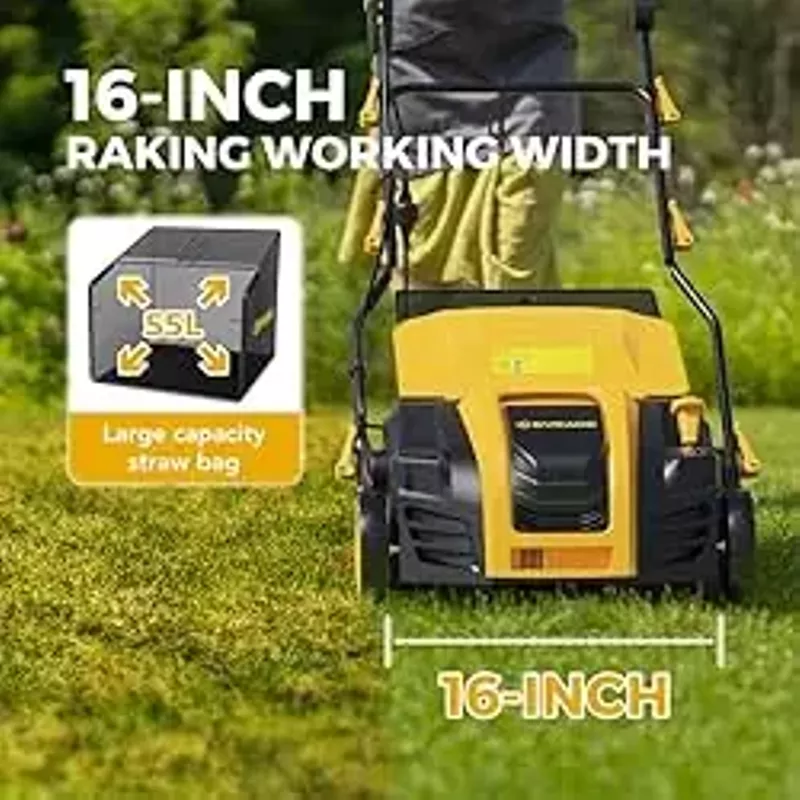 Rent to own 2024 Upgraded EVEAGE 16Inch 15 Amp Electric Dethatcher