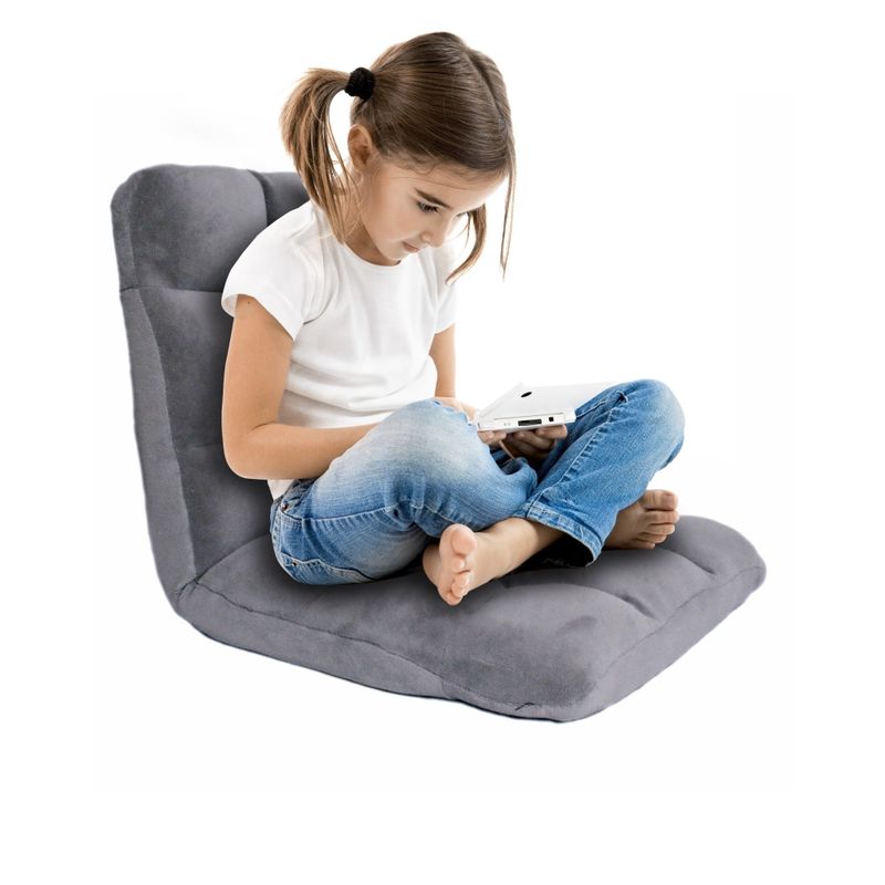 Loungie Microplush Recliner Gaming Chair Adjustable Floor Mat - Black