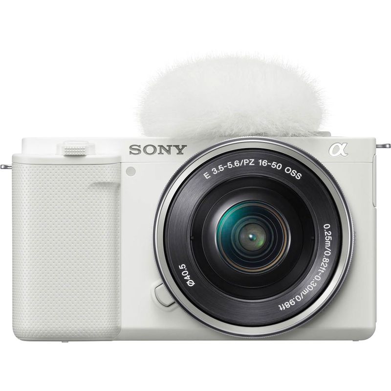 Alt View Zoom 1. Sony - Alpha ZV-E10 Kit Mirrorless Vlog Camera with 16-50mm Lens - White