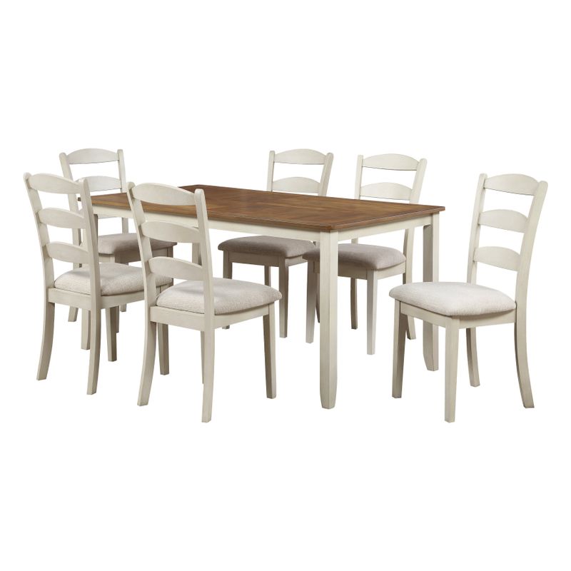 West Lake 66" 7-pc. Dining Table Set - Antique Natural Top