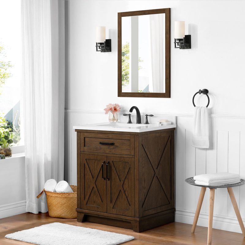 Rent to own OVE Decors Ollie 30 in. Single Sink Bathroom Vanity Antique
