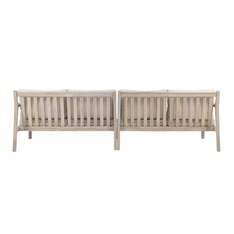 Searle Loveseat Beige Natural Set Of 2