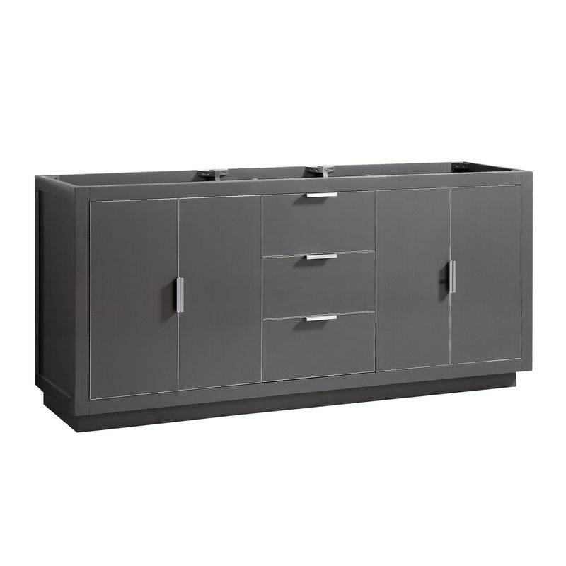 Avanity Austen 72 in. Vanity Only in Twilight Gray with Matte Gold or Brushed Silver Trim - Twilight Gray with Silver Hardware