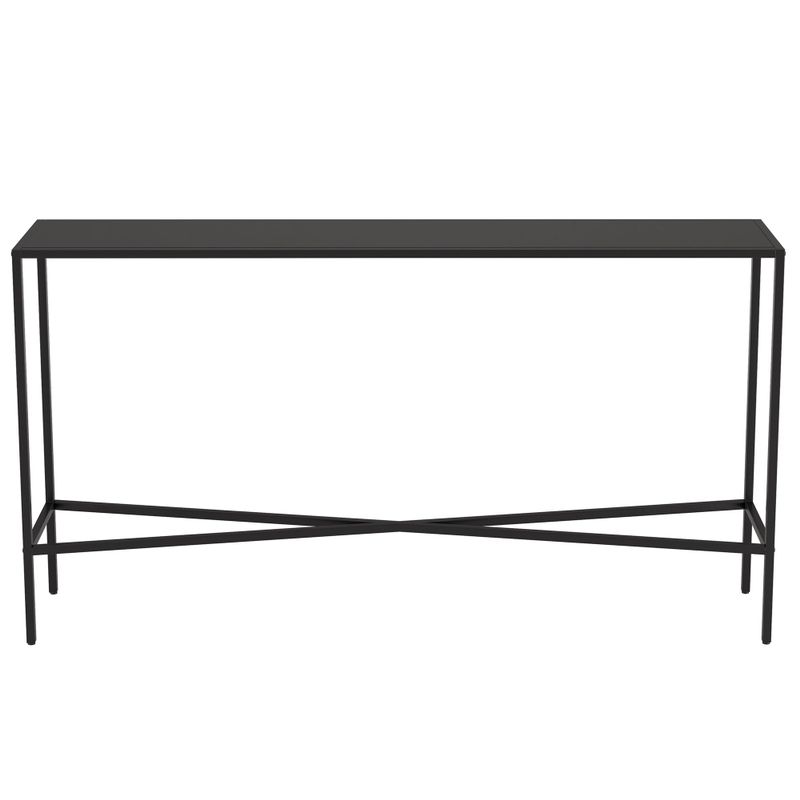 Henley Console Table - 55" Blackened Bronze with Metal Tabletop - 55"
