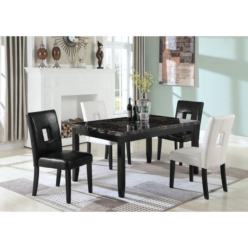 Anisa Open Back Upholstered Dining Chairs Black (Set of 2)