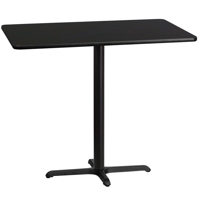30'' x 48'' Rectangular Laminate Table Top with 22'' x 30'' Bar Height Table Base - Natural