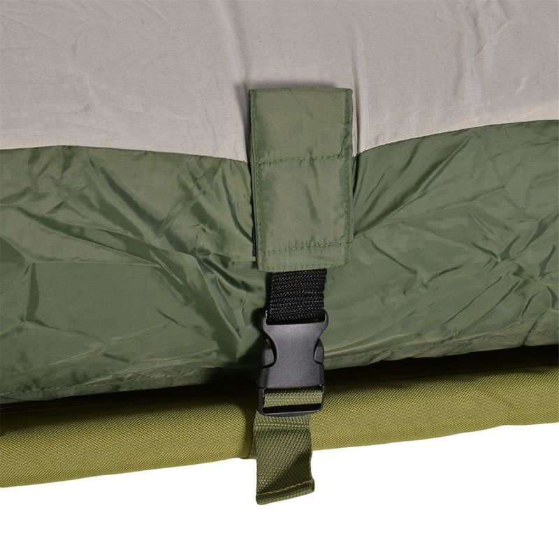 Portable Camping Cot Tent with Air Mattress, Sleeping Bag, and Pillow - 76.5" L x 34" W x 64" H - Green