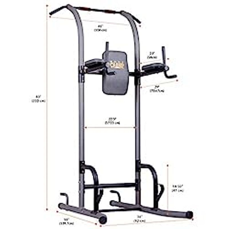 Body Champ Multi-Function Pull Up Bar, Exercise Equipment, Home Gym Power Tower, Power Station for Pull Ups, Push Ups, Vertical Knee and...