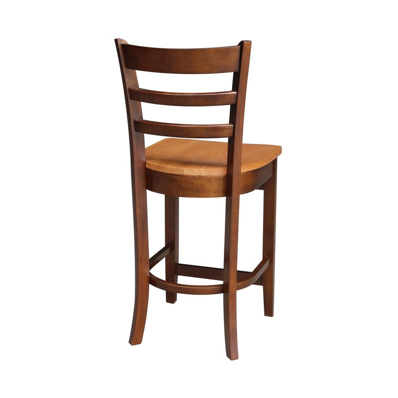 Emily Solid Wood Stool - Cinnamon/Espresso - Counter height