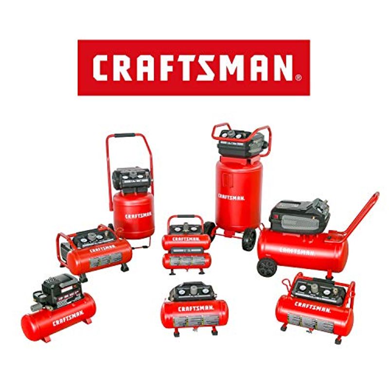 Craftsman Air Compressor, 20 Gallon, 1.8 HP, Oil-Free Air Tools, Max 175 PSI Pressure, 2 Quick Coupler, Long Lifecycle Low Noise,...