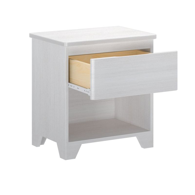 Max & Lily Farmhouse Nightstand with 1 Drawer - White