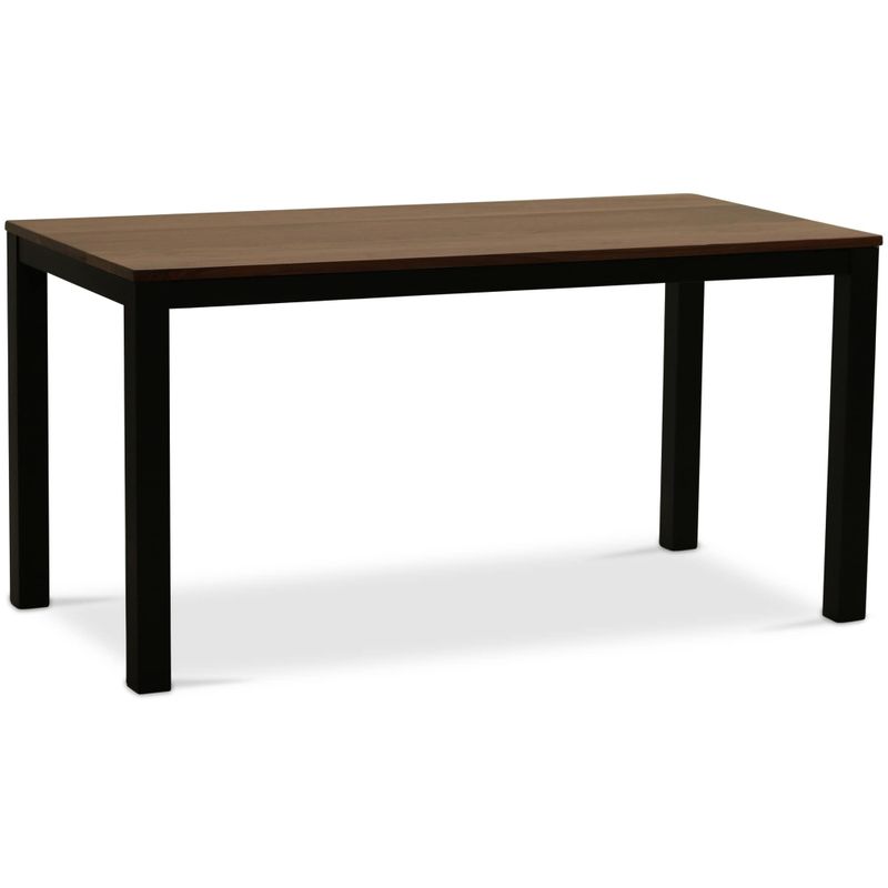 Loft Parsons Style Dining Table - 60W x 36D x 30H in. - Silver / Maple