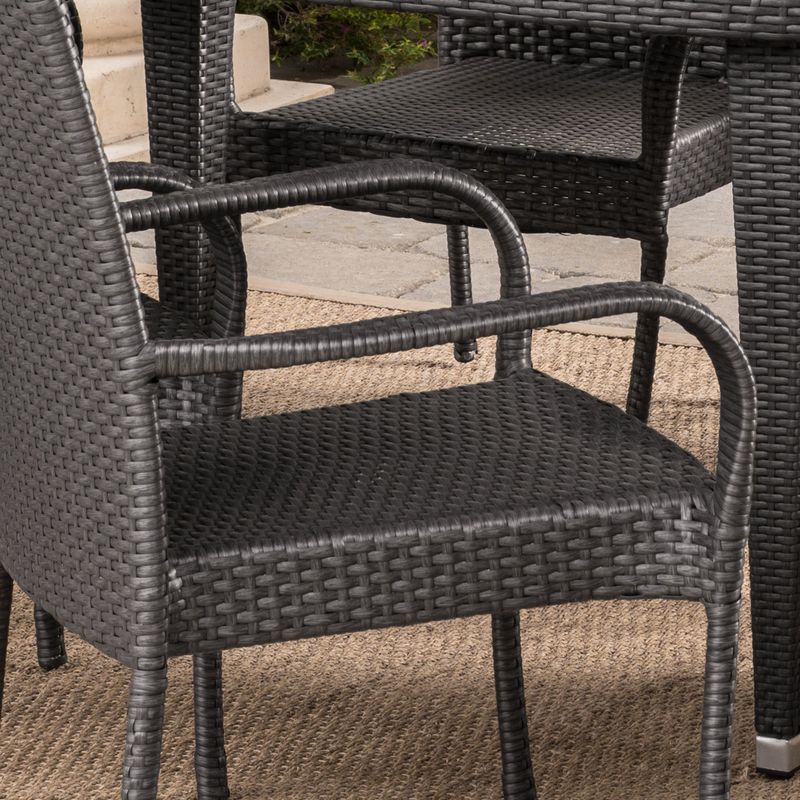 Sophia Outdoor 7-piece Oval Wicker Dining Set by Christopher Knight Home - Grey