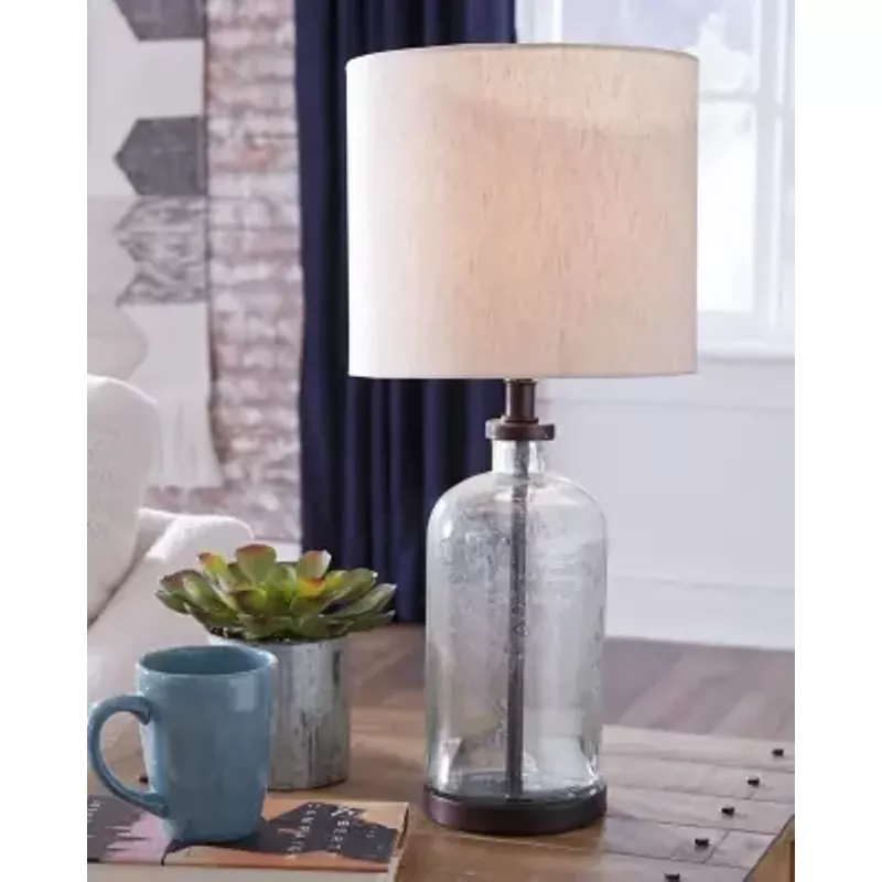 Clear/Bronze Finish Bandile Glass Table Lamp (1/CN)