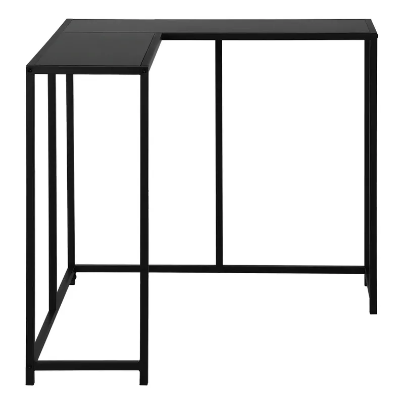 Accent Table/ Console/ Entryway/ Narrow/ Corner/ Living Room/ Bedroom/ Metal/ Laminate/ Black/ Contemporary/ Modern