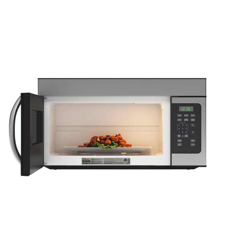 1.6 Cu. Ft. Stainless Steel Over the Range Microwave Oven with Lamp and Recirculation Vent Hood Function - 1.6 cu ft - 1.6 cu ft