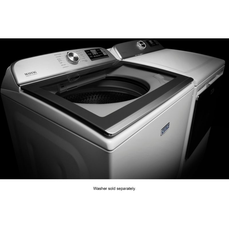 Alt View Zoom 14. Maytag - 7.4 Cu. Ft. Smart Gas Dryer with Steam and Extra Power Button - White