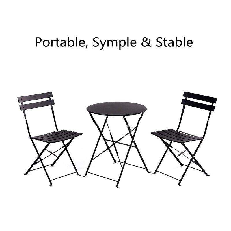 23.6ft Long Bistro Set Table And Chair 3 Piece - 23.6*28 - Peacock Blue