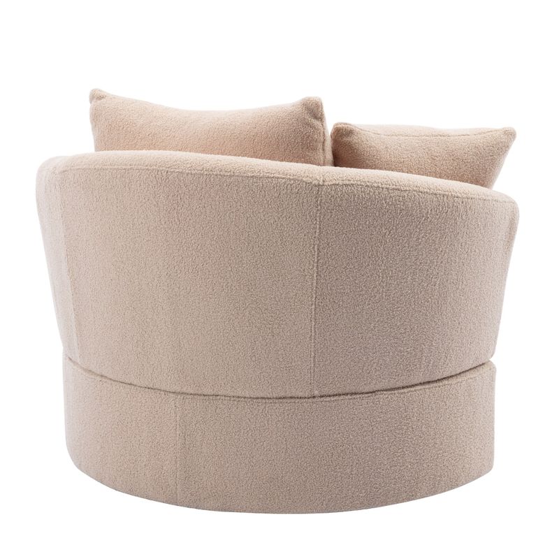 Modern Linen Swivel Accent Chair Bucket Chair - Beige