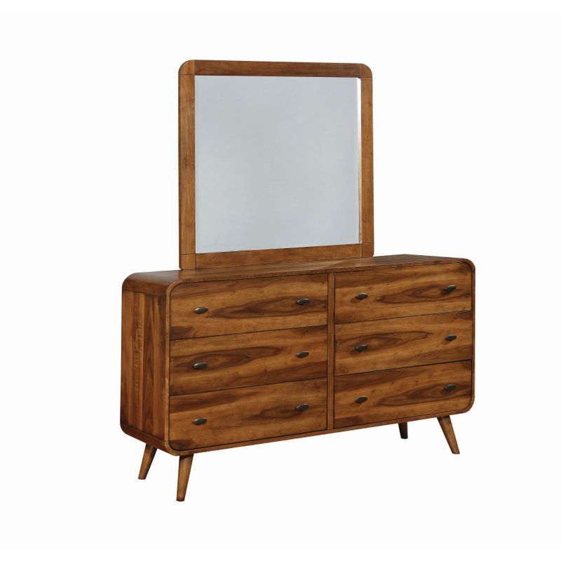 Robyn Mid-century Modern Dark Walnut Dresser - Walnut - 6-drawer