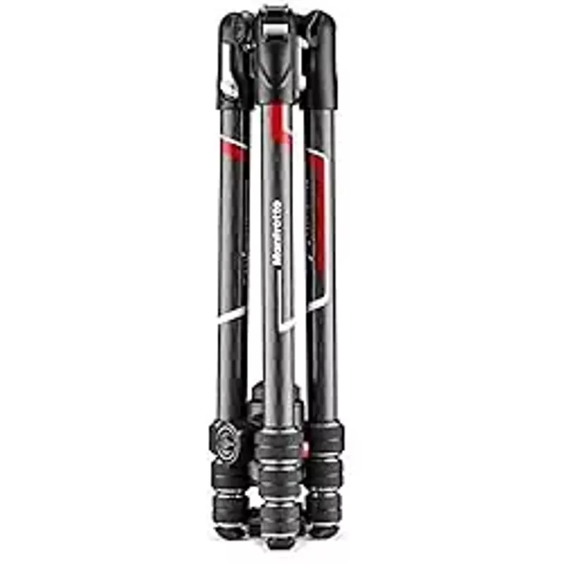 Manfrotto Befree GT 4-Section Carbon Fiber Travel Tripod with 496 Center Ball Head, Twist Lock, Black