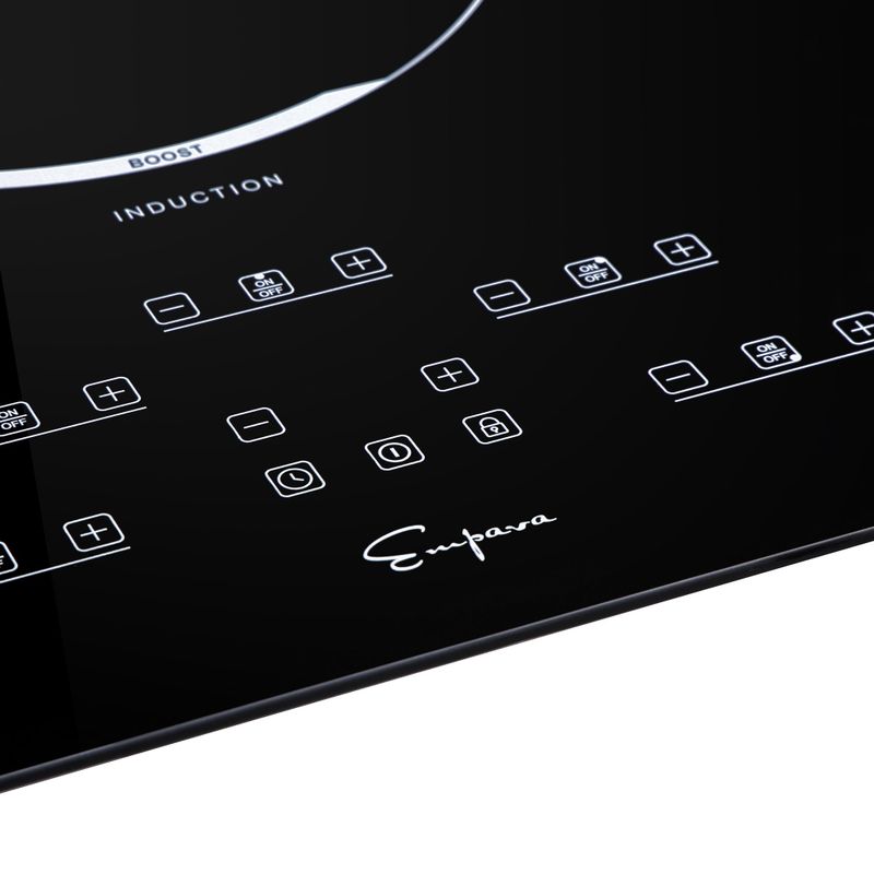 Built-In 36-in 5 Elements Black Induction Cooktop - Hot surface indicator - Black