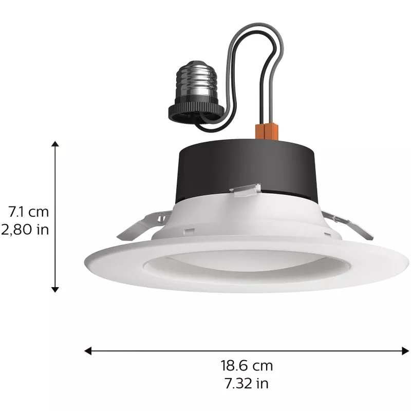 Philips - Hue Bluetooth 5-6" High Lumen Recessed Downlight (4-pack) - White and Color Ambiance