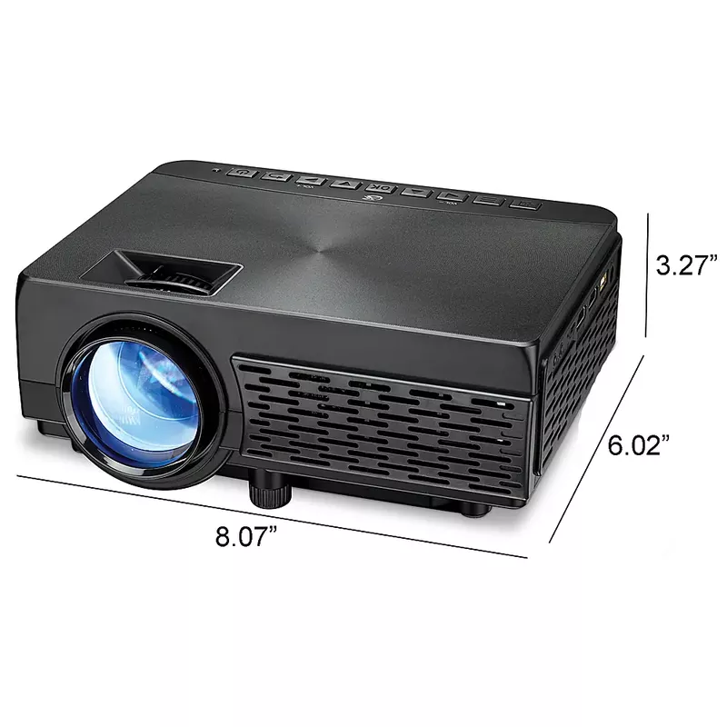 GPX - PJ300B LED Projector with Bluetooth - Black