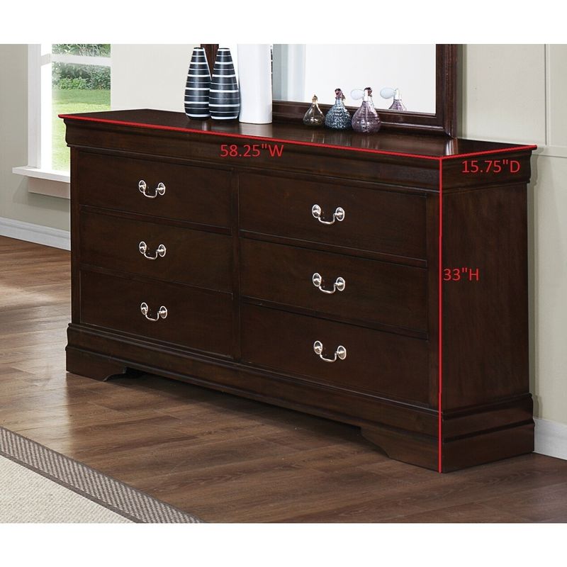 Coaster Furniture Louis Philippe Cappuccino 4-piece Panel Bedroom Set - King