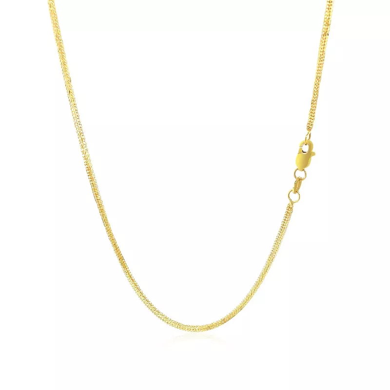 14k Yellow Gold Foxtail 1.0mm Chain (16 Inch)