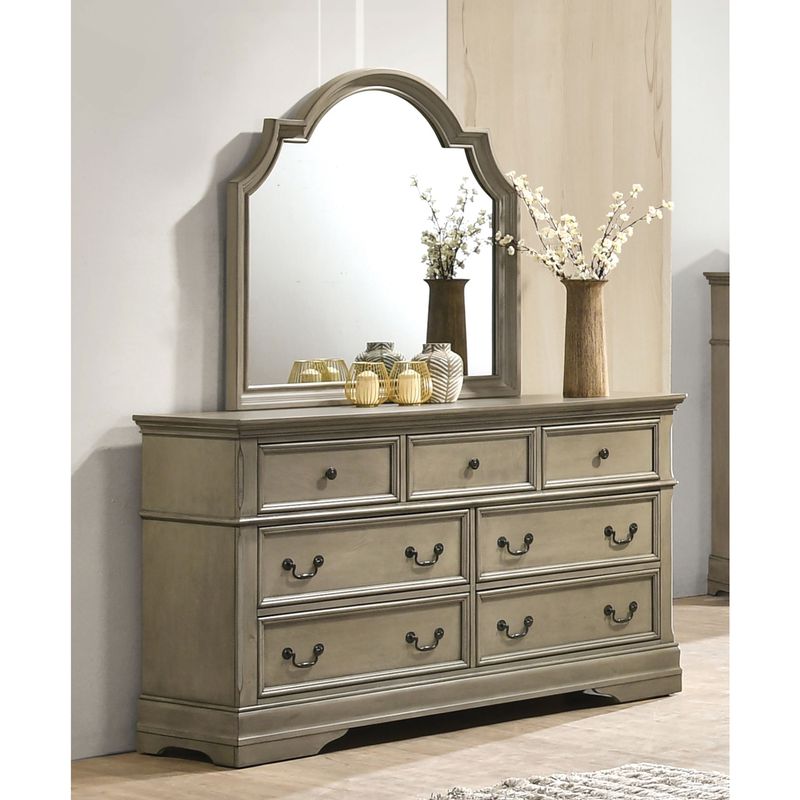 Furniture of America Aalia Transitional Warm Grey 7-drawer Dresser - Grey - 7-drawer