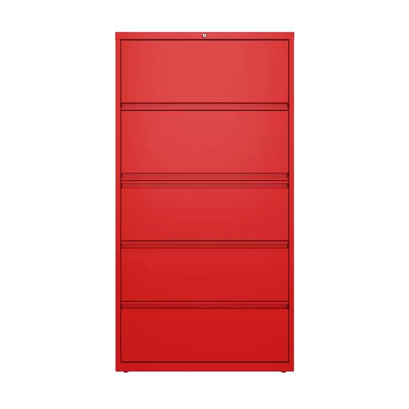 Hirsh 36 in Wide, 5 Drawer, HL8000 Series, Lava Red - Red