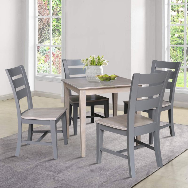 30x30 Dining Table with Chairs - 4 Chair