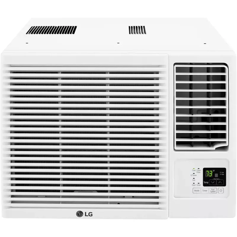 LG - 7,500 BTU 115V Window-Mounted Air Conditioner with 3,850 BTU Supplemental Heat Function