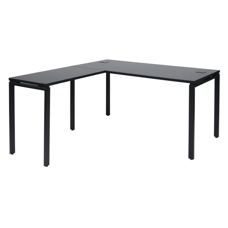 Prado Laminate/ Metal L-Shape Desk - Prado L-Shape Desk with Laminate Top, White