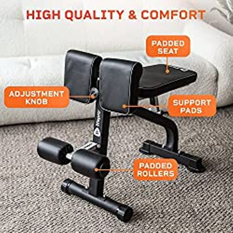 LifePro Multipurpose Roman Chair - Foldable Back Extension Bench & Ab Bench Workout Chair- Versatile At-Home Hyperextension Bench & Ab...