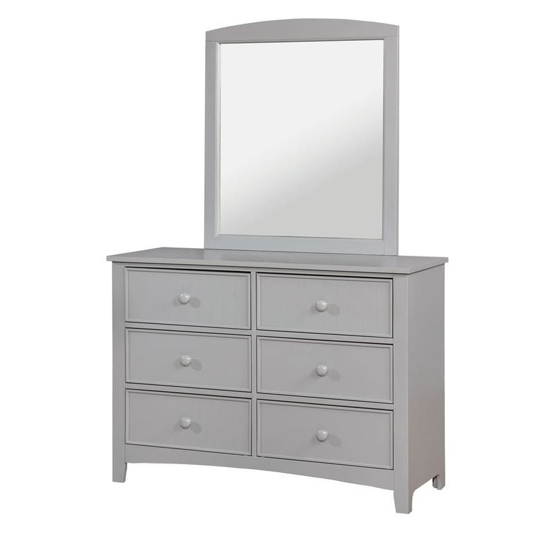 Furniture of America Deer Grey 2-piece Dresser and Mirror Set - Grey