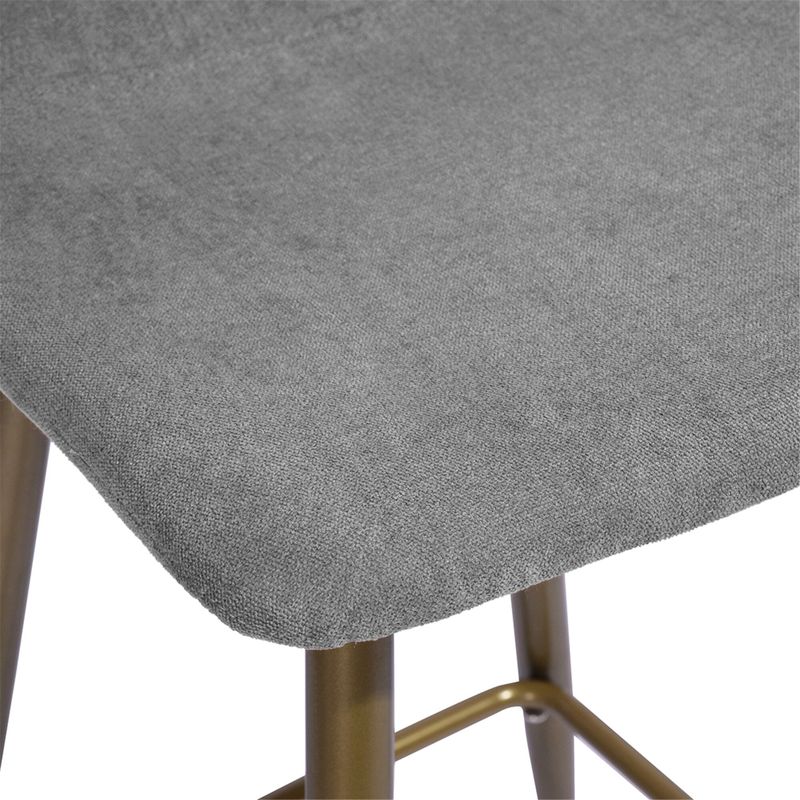 Furniture R Mid-Century Modern Upholstered Bar Stool (Set of 2) - Set of 2 - Pink