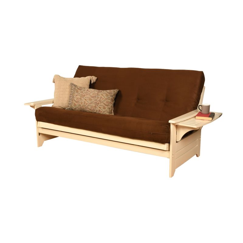 Copper Grove Dixie Futon Frame in Antique White Wood with Innerspring Mattress - Peter's Cabin