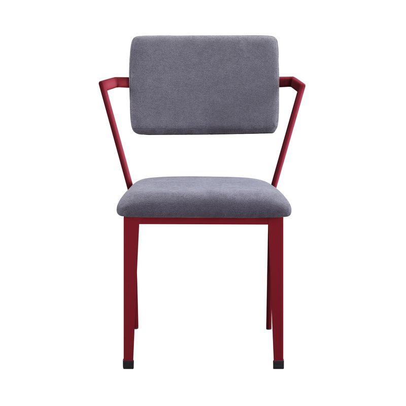 ACME Cargo Chair in Gray Fabric & Red