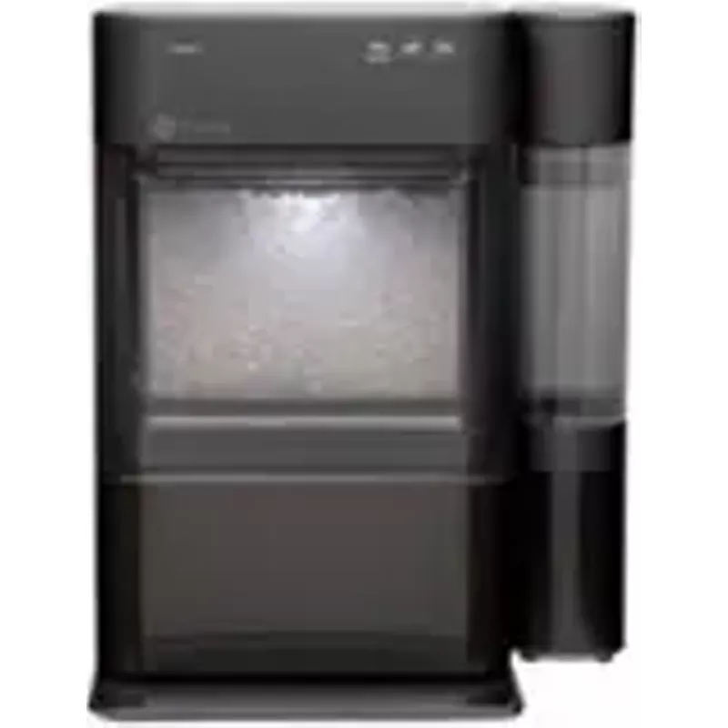 GE Profile - Opal 2.0 38-lb. Portable Ice maker with Nugget Ice Production, Side Tank, and Built-in WiFi - Black Stainless Steel