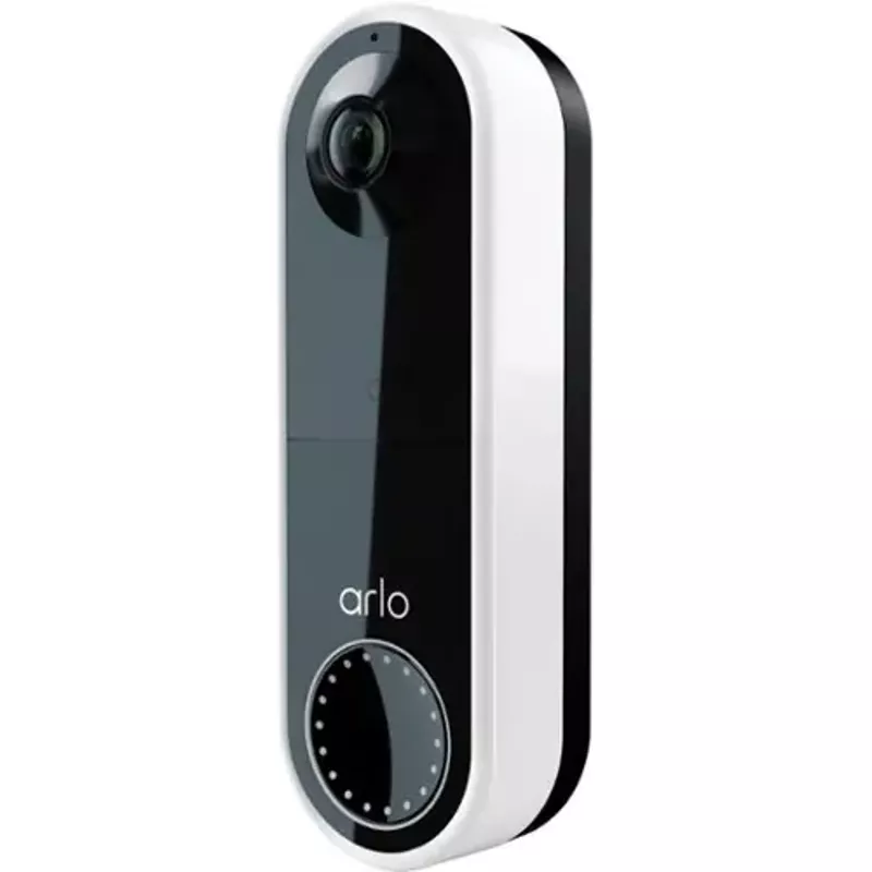 Arlo - Essential Wi-Fi Smart Video Doorbell - Wired or Battery Operated - White