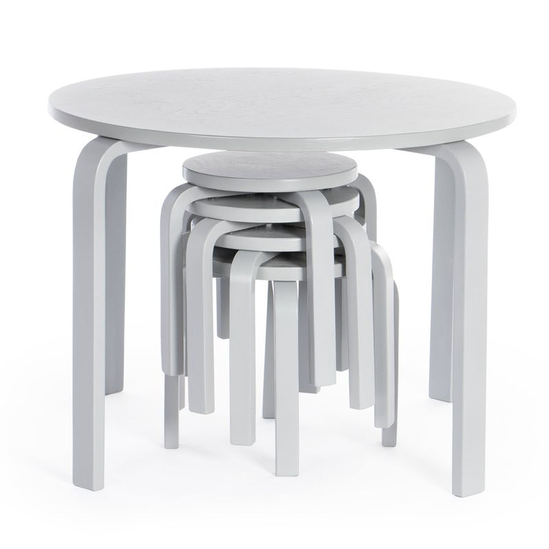 Nordic Table and Chairs Set - Grey