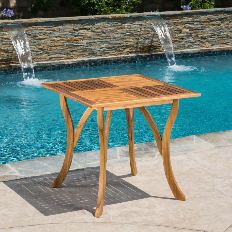 Hermosa Outdoor Acacia Wood Square Dining Table by Christopher Knight Home - Brown