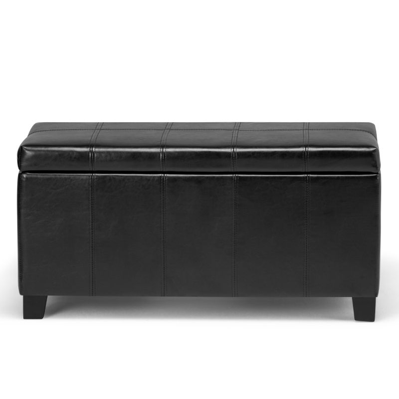 WYNDENHALL Lancaster 36 inch Wide Contemporary Rectangle Storage Ottoman - Distressed Brown