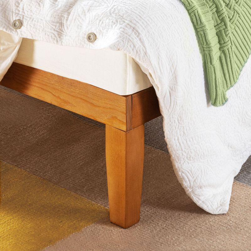 Rent to own Solid Wood Platform Bed with Paneled Headboard Multiple ...